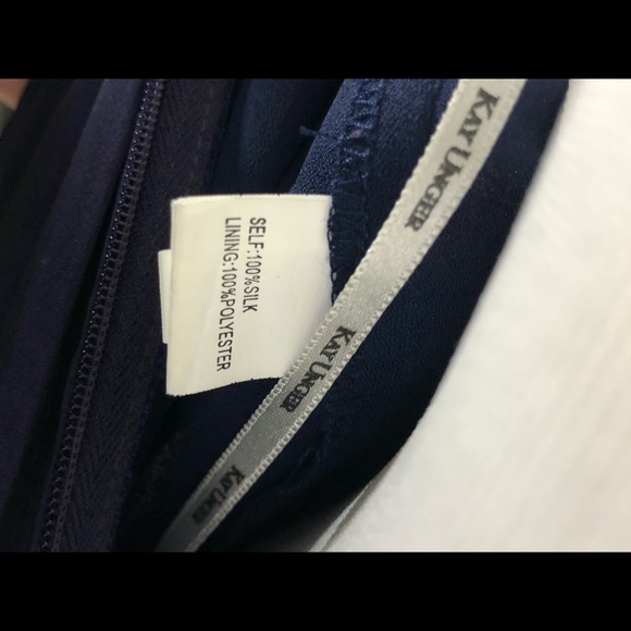 Kay Unger One Shoulder Silk Chiffon Dress - Picture 6 of 6